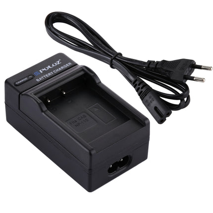PULUZ EU Plug Battery Charger with Cable for Casio NP-110 Battery-garmade.com