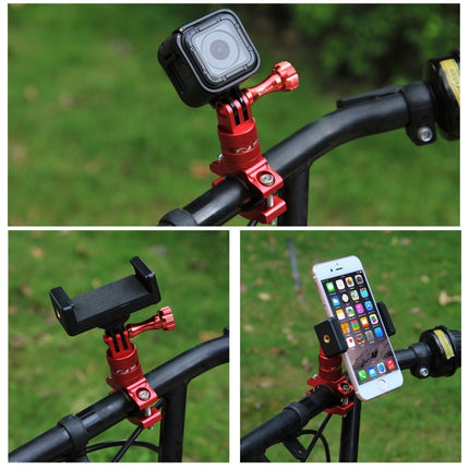 PULUZ 360 Degree Rotation Bike Aluminum Handlebar Adapter Mount with Screw for GoPro HERO10 Black / HERO9 Black / HERO8 Black /7 /6 /5 /5 Session /4 Session /4 /3+ /3 /2 /1, DJI Osmo Action, Xiaoyi and Other Action Cameras(Red)-garmade.com