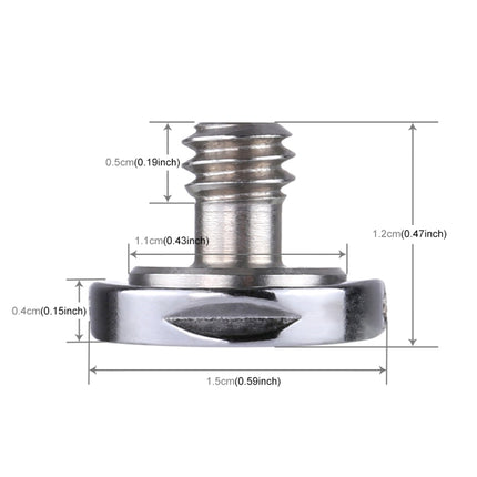 PULUZ 1/4 inch Male Thread Screw with C-Ring for Quick Release, Tripod Mount-garmade.com