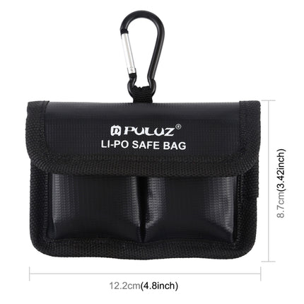 PULUZ Lithium Battery Explosion-proof Safety Protection Storage Bag with Carabiner for Camera Battery-garmade.com