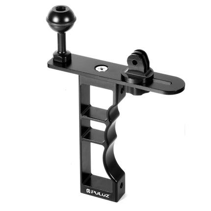 PULUZ CNC Aluminum Single Hand Diving Photography Bracket Handheld Holder, Compatible with DJI Osmo Action, GoPro NEW HERO /HERO7 /6 /5 /5 Session /4 Session /4 /3+ /3 /2 /1, Xiaoyi and Other Action Cameras, DSLR Cameras(Black)-garmade.com