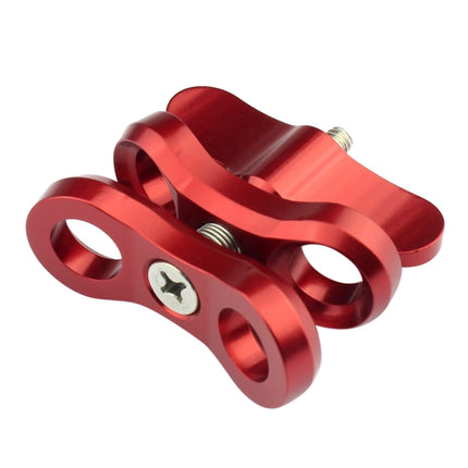 PULUZ Ball Clamp Close Hole Diving Camera Bracket CNC Aluminum Spring Flashlight Clamp for Diving Underwater Photography System(Red)-garmade.com