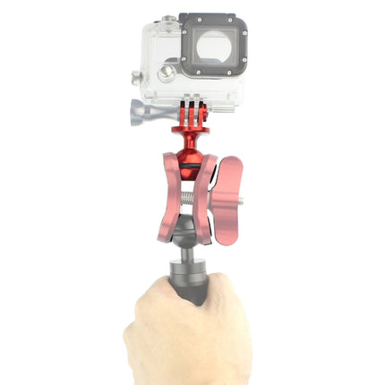 PULUZ CNC Aluminum Ball Head Adapter Mount for DJI Osmo Action, GoPro HERO9 /8 /7 /6 /5 /5 Session /4 Session /4 /3+ /3 /2 /1, Xiaoyi and Other Action Cameras, Diameter: 2.5cm(Red)-garmade.com