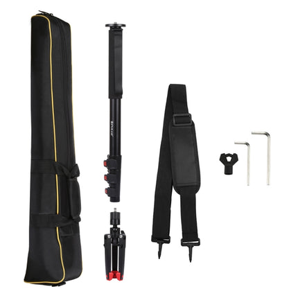 PULUZ Four-Section Telescoping Aluminum-magnesium Alloy Self-Standing Monopod with Support Base Bracket-garmade.com
