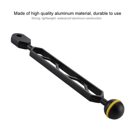 PULUZ 8 inch 20.3cm Aluminum Alloy Ball Arm for Underwater Torch / Video Light, Ball Diameter: 2.5cm-garmade.com