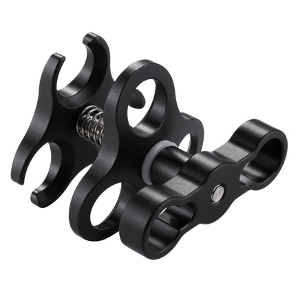 PULUZ Triple Ball Clamp Diving Camera Bracket Aluminum Spring Flashlight Clamp for Diving Underwater Photography System-garmade.com