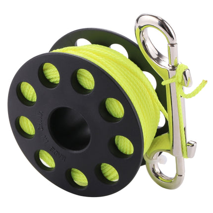 PULUZ Compact Diving Finger Reel with 30m Nylon Braided Wire & Stainless Steel Bolt Clip-garmade.com