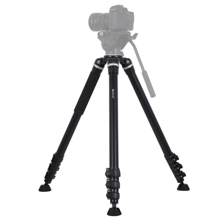 PULUZ 4-Section Folding Legs Metal Tripod Mount for DSLR / SLR Camera, Adjustable Height: 97-180cm-garmade.com