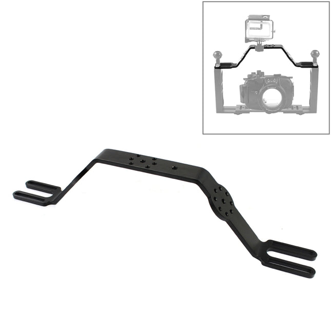 PULUZ Diving Tray Bracket Dual Handle Grip Handheld Expansion Mount System (Black)-garmade.com