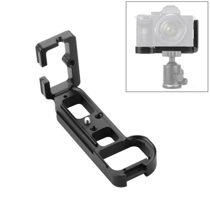 PULUZ 1/4 inch Vertical Shoot Quick Release L Plate Bracket Base Holder for Sony A7R / A7 / A7S / A7R2 / A7S2(Black)-garmade.com