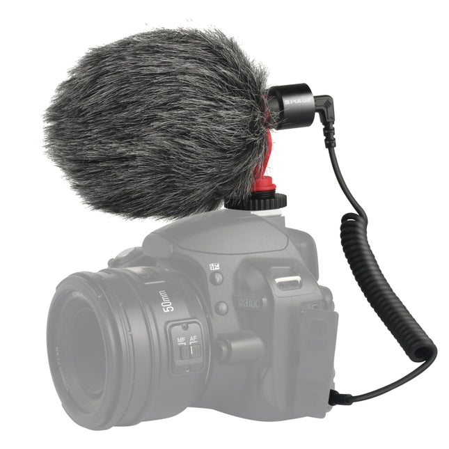 PULUZ Professional Interview Condenser Video Shotgun Microphone with 3.5mm Audio Cable for DSLR & DV Camcorder-garmade.com