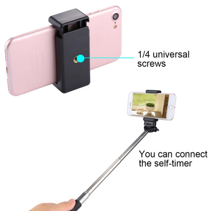 PULUZ Selfie Sticks Tripod Mount Phone Clamp with 1/4 inch Screw Hole for iPhone, Samsung, HTC, Sony, LG and other Smartphones-garmade.com