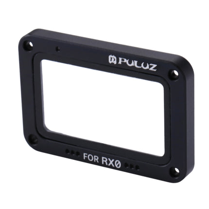 PULUZ Aluminum Alloy Flame + Tempered Glass Lens Protector for Sony RX0 / RX0 II, with Screws and Screwdrivers(Black)-garmade.com