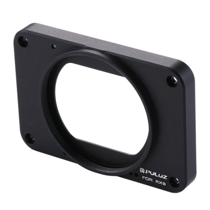 PULUZ Aluminum Alloy Front Panel + 37mm UV Filter Lens + Lens Sunshade for Sony RX0 / RX0 II, with Screws and Screwdrivers(Black)-garmade.com