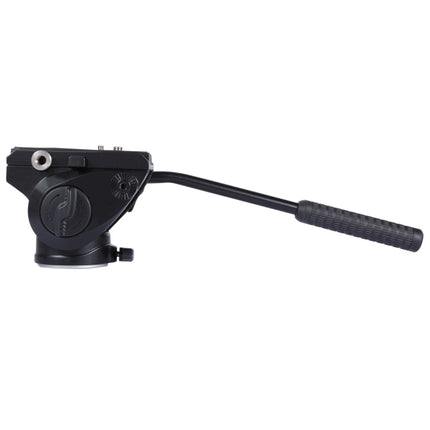 PULUZ Heavy Duty Video Camera Tripod Action Fluid Drag Head with Sliding Plate for DSLR & SLR Cameras, Large Size(Black)-garmade.com