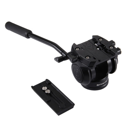 PULUZ Heavy Duty Video Camera Tripod Action Fluid Drag Head with Sliding Plate for DSLR & SLR Cameras, Small Size(Black)-garmade.com