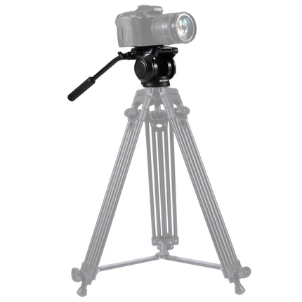 PULUZ Heavy Duty Video Camera Tripod Action Fluid Drag Head with Sliding Plate for DSLR & SLR Cameras, Small Size(Black)-garmade.com