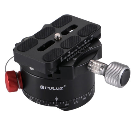 PULUZ Aluminum Alloy Panoramic Indexing Rotator Ball Head with Quick Release Plate for Camera Tripod Head-garmade.com