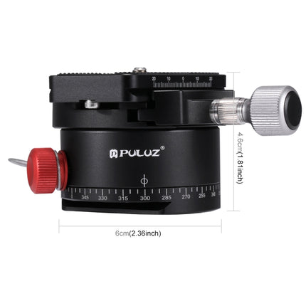 PULUZ Aluminum Alloy Panoramic Indexing Rotator Ball Head with Quick Release Plate for Camera Tripod Head-garmade.com