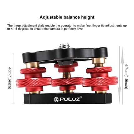 PULUZ Aluminum Alloy Adjustment Dials Leveling Base Ball Head for Camera Tripod Head-garmade.com