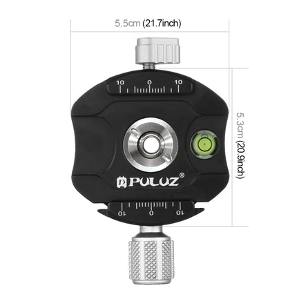 PULUZ Aluminum Alloy Quick Release Plate for Panoramic Head(Grey)-garmade.com