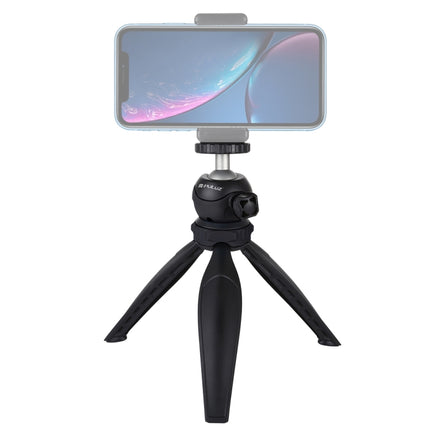 PULUZ 20cm Pocket Plastic Tripod Mount with 360 Degree Ball Head for Smartphones, GoPro, DSLR Cameras(Black)-garmade.com