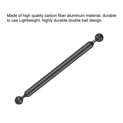 PULUZ 12 inch 30.4cm Length 20.8mm Diameter Dual Balls Carbon Fiber Floating Arm, Ball Diameter: 25mm(Black)-garmade.com