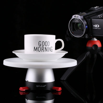 PULUZ Electronic 360 Degree Rotation Panoramic Tripod Head + Round Tray with Control Remote for Smartphones, GoPro, DSLR Cameras(Red)-garmade.com