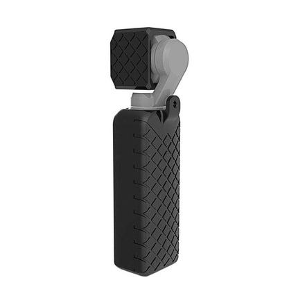 PULUZ 2 in 1 Diamond Texture Silicone Cover Case Set for DJI OSMO Pocket(Black)-garmade.com