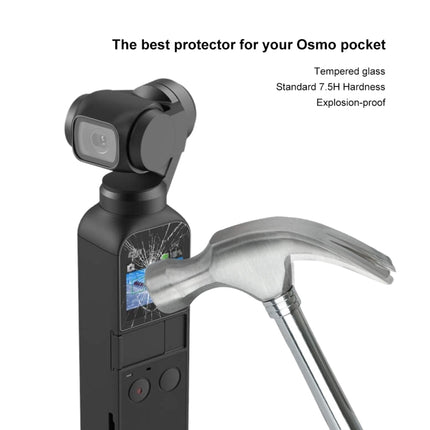 PULUZ 9H 2.5D HD Tempered Glass Lens Protector + Screen Film for DJI OSMO Pocket Gimbal-garmade.com