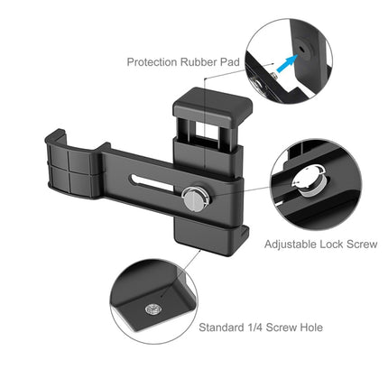 PULUZ Smartphone Fixing Clamp 1/4 inch Holder Mount Bracket for DJI OSMO Pocket / Pocket 2-garmade.com