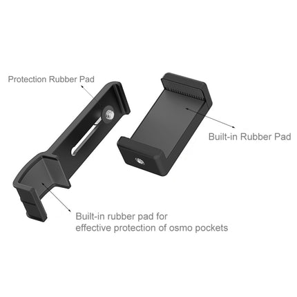 PULUZ Smartphone Fixing Clamp 1/4 inch Holder Mount Bracket for DJI OSMO Pocket / Pocket 2-garmade.com