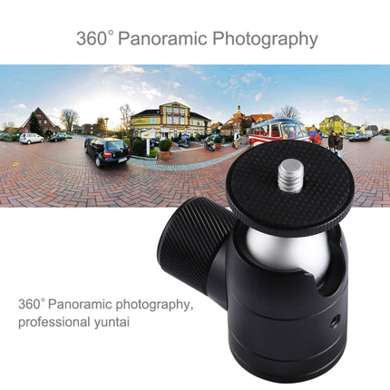 PULUZ Mini 360 Degree Panoramic 90 Degree Tilt Metal Ball Head Tripod Mount for DSLR & Digital Cameras-garmade.com