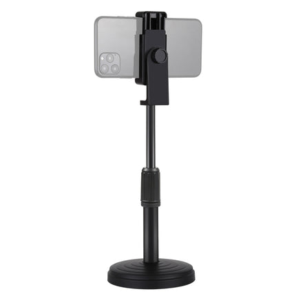 PULUZ Round Base Desktop Mount with Phone Clamp, Adjustable Height: 18cm-28cm-garmade.com