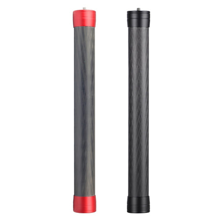 PULUZ Carbon Fiber Extension Monopod Pole Rod Extendable Stick for DJI / MOZA / Feiyu V2 / Zhiyun G5 / SPG Gimbal, Length: 35cm(Black)-garmade.com