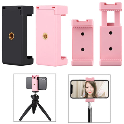 PULUZ Selfie Sticks Tripod Mount Phone Clamp with 1/4 inch Screw Holes & Cold Shoe Base(Pink)-garmade.com