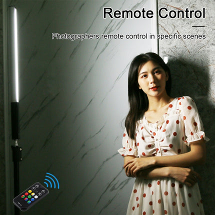 PULUZ RGB Colorful Photo LED Stick Adjustable Color Temperature Handheld LED Fill Light with Remote Control(Black)-garmade.com