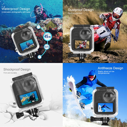 PULUZ 45m Underwater Waterproof Housing Diving Case for GoPro MAX, with Buckle Basic Mount & Screw-garmade.com