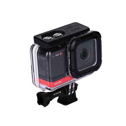 PULUZ 60m Underwater Depth Diving Case Waterproof Camera Housing for Insta360 ONE R 4K Wide-angle Edition(Transparent)-garmade.com