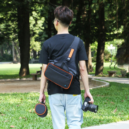 PULUZ Triangle Style SLR Camera Bag Sling Waterproof Backpack Shoulder Messenger Bags with Removable Lens Bag(Black)-garmade.com