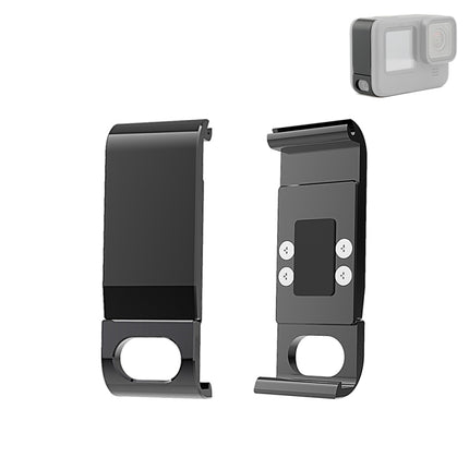 PULUZ Metal Battery Side Interface Cover for GoPro HERO10 Black / HERO9 Black(Black)-garmade.com
