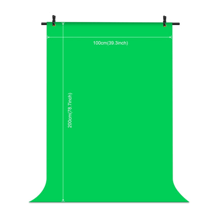 PULUZ 1x2m T-Shape Photo Studio Background Support Stand Backdrop Crossbar Bracket Kit with Clips(Green)-garmade.com