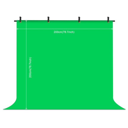 PULUZ 2x2m T-Shape Photo Studio Background Support Stand Backdrop Crossbar Bracket Kit with Clips(Green)-garmade.com