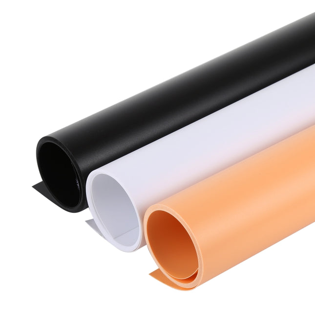 PULUZ Photography Background PVC Paper Kits for Studio Tent Box, Size: 156cm x 80cm(Orange)-garmade.com