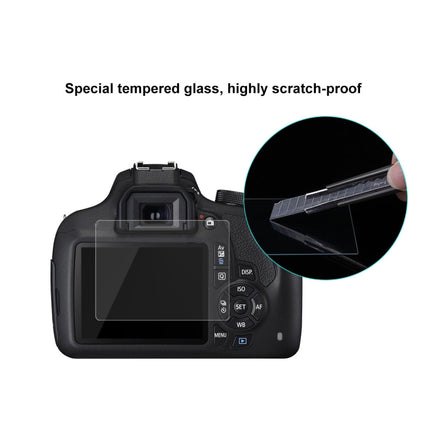 PULUZ 2.5D 9H Tempered Glass Film for Canon 1200D (KISS X70), Compatible with Canon 1100D / 1300D (KISS X80) / 1500D (KISS X90)-garmade.com