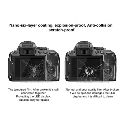 PULUZ 2.5D 9H Tempered Glass Film for Nikon D5300, Compatible with Nikon D5300 / D5500 / D5600, Pentax K-1 /K-1markii-garmade.com