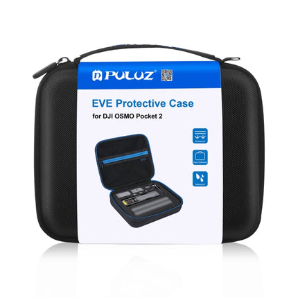 PULUZ Waterproof Carrying and Travel EVA Case for DJI OSMO Pocket 2, Size: 23x18x7cm(Black)-garmade.com
