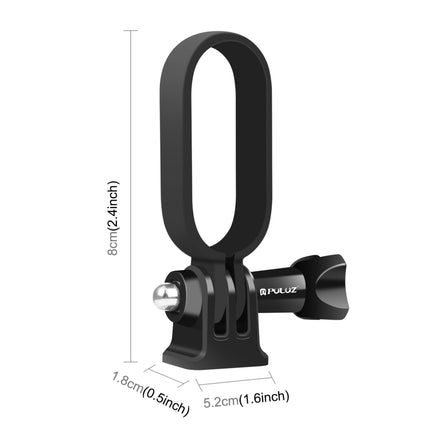 PULUZ Plastic Protective Frame Mount Cage with Tripod Base Adapter for Insta360 GO 2(Black)-garmade.com