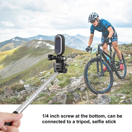 PULUZ Plastic Protective Frame Mount Cage with Tripod Base Adapter for Insta360 GO 2(Black)-garmade.com