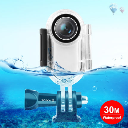 PULUZ 30m Underwater Waterproof Housing Protective Case for Insta360 GO 2, with Base Adapter & Screw(Transparent)-garmade.com